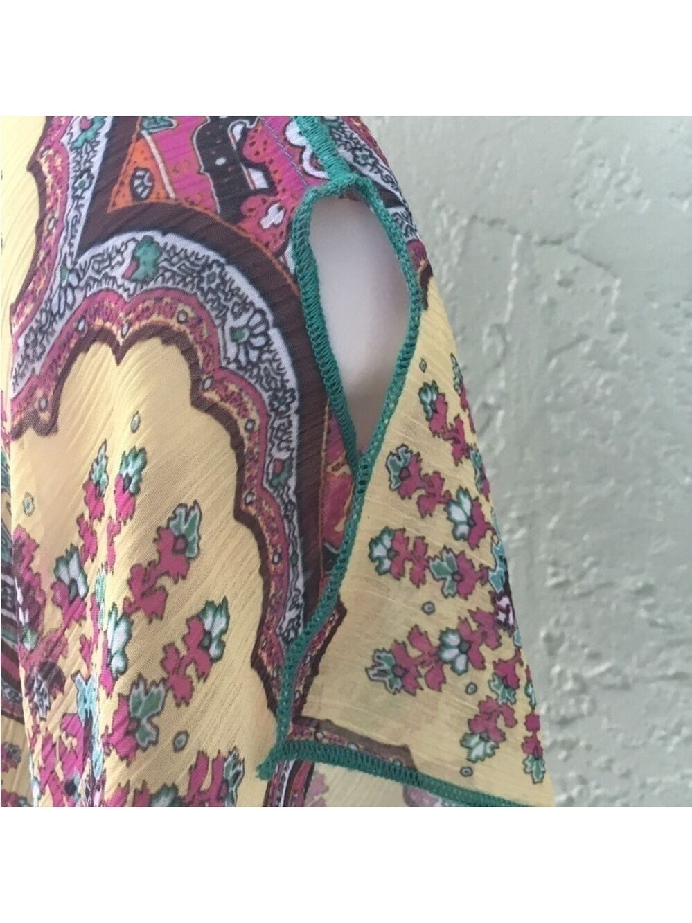 Becca by Rebecca Virtue Woman’s swimsuit coverup M/L Indian paisley print - Picture 8 of 14